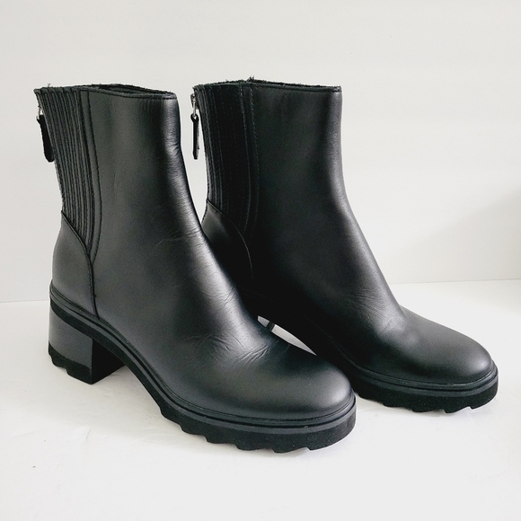 NEW Dolce VitaMartey H2O Zipper Closure Block Heel Chelsea Wide Boots Size 7.5